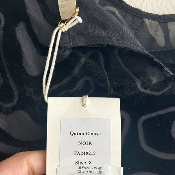ULLA JOHNSON QUINN BLOUSE NOIR - Picture 7 of 7